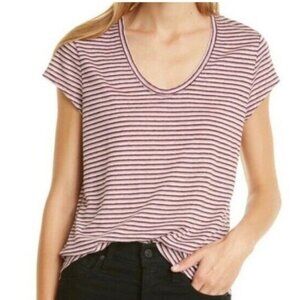 Nordstrom Signature 100% Linen Striped Tee